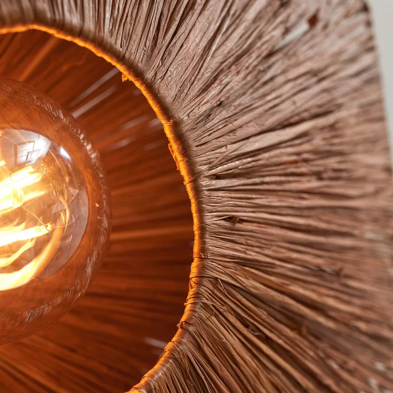plafondlamp Panama, bruin, Ø 45 cm, raffia by GOOD&MOJO in Brown, Black – product photo 4 of 5