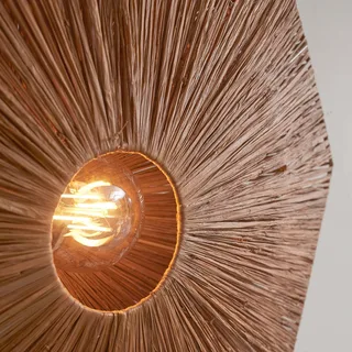 plafondlamp Panama, bruin, Ø 65 cm, raffia by GOOD&MOJO in Brown, Black – product photo 3 of 5