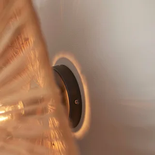 plafondlamp Panama, bruin, Ø 65 cm, raffia by GOOD&MOJO in Brown, Black – product photo 4 of 5