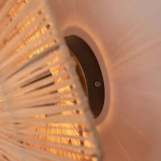 plafondlamp Panama, naturel, Ø 45 cm, raffia by GOOD&MOJO in Natural, Black – product photo 4 of 5