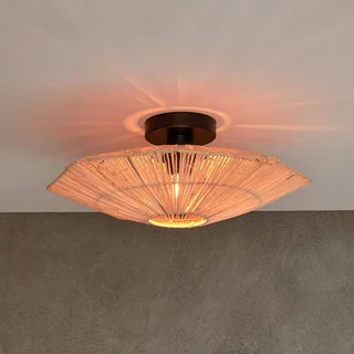 plafondlamp Panama, naturel, Ø 45 cm, raffia by GOOD&MOJO in Natural, Black – product photo 1 of 5