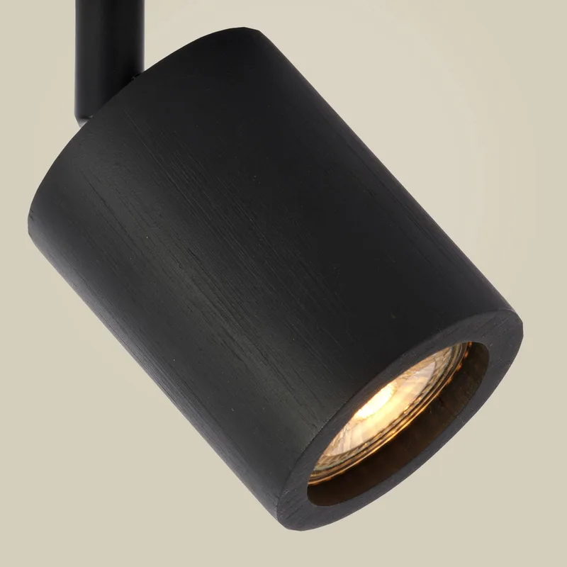 plafondspot Java, 1-lamp, bamboe by GOOD&MOJO in Black – product photo 3 of 4