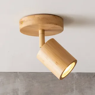 Plafondspot Java, 1-lamp, naturel, bamboe by GOOD&MOJO in Natural – product photo 1 of 4