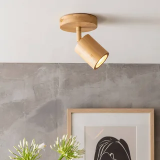 Plafondspot Java, 1-lamp, naturel, bamboe by GOOD&MOJO in Natural – product photo 2 of 4