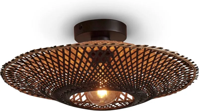 Plafonniere Kalimantan - Bamboe - Ø44cm - Modern från GOOD&MOJO i Svart – produktbild