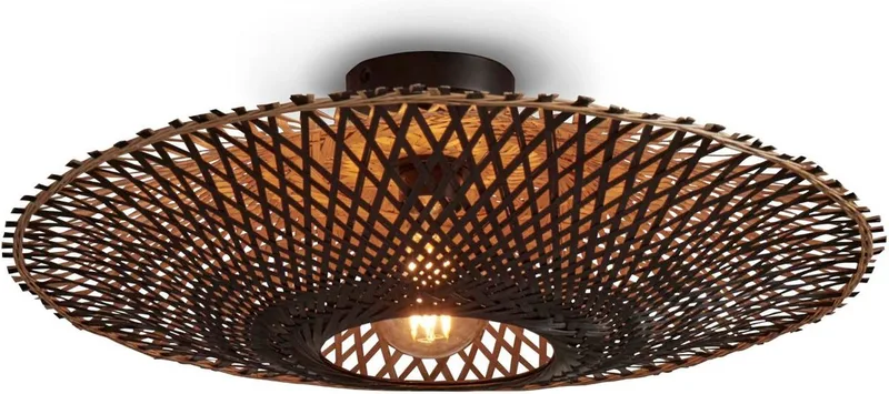 Plafonniere Kalimantan - Bamboe - Ø60cm - Modern från GOOD&MOJO i Svart – produktbild
