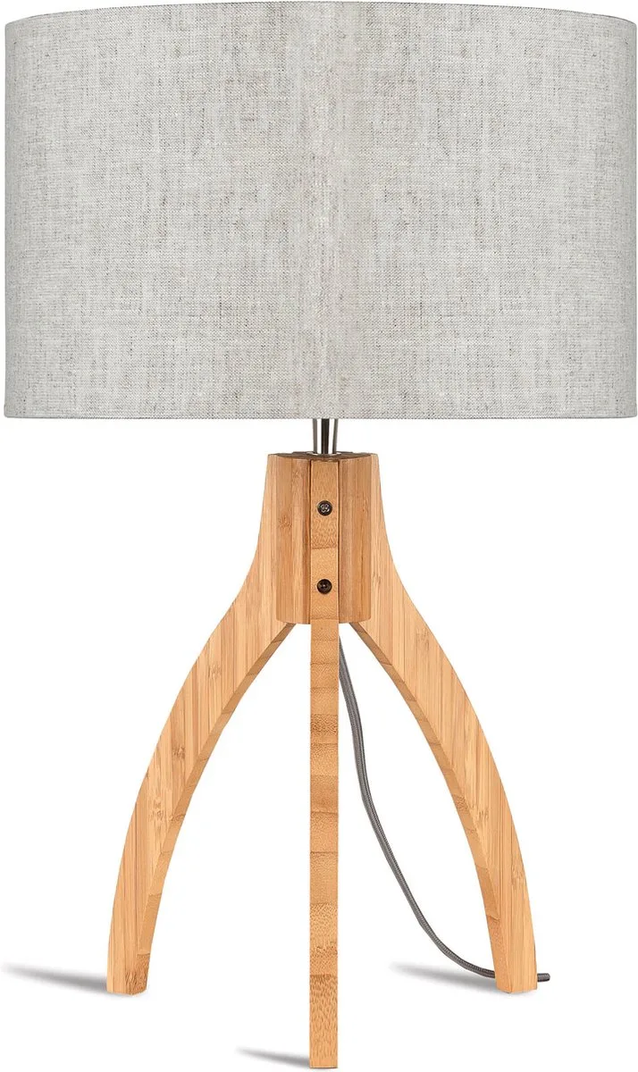 Tafellamp Annapurna - Naturel/Bamboe - Ø36cm - Scandinavisch,Bohemian fra GOOD&MOJO i Brun – produktbillede