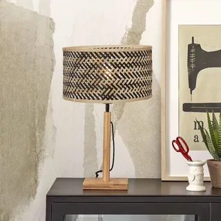 tafellamp Java, naturel/zwart, bamboe, voet von GOOD&MOJO in Natur, Schwarz – Produktfoto 1 von 5