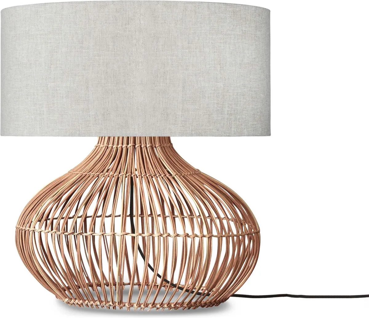 Tafellamp Kalahari - Naturel/Rotan - Ø47cm - Modern by Good&Mojo in Grey – product photo