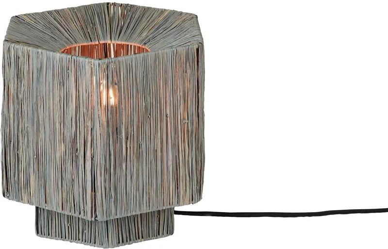 Tafellamp Panama - Lichtgrijs - 26x28x26cm - Bohemian de GOOD&MOJO en Gris – photo du produit