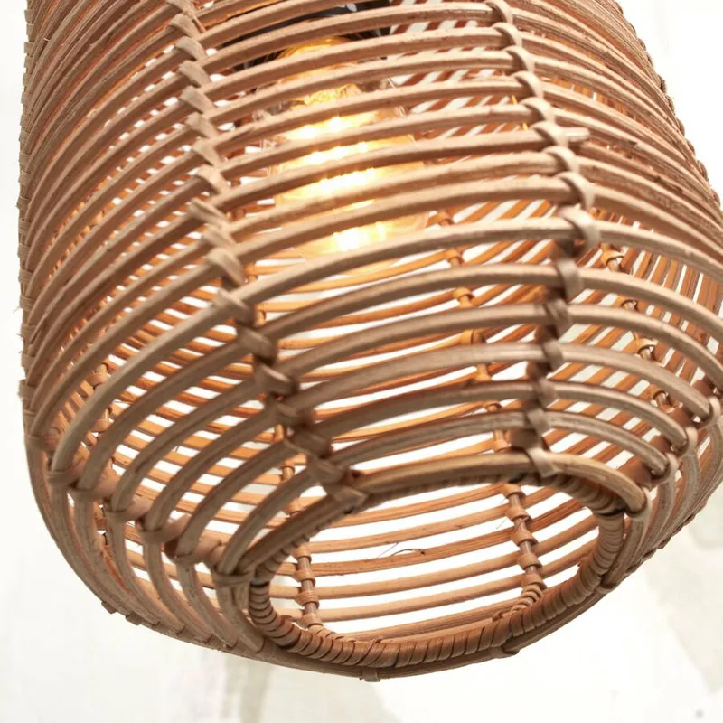 Tanami hanglamp, 18 x 25 cm, naturel van GOOD&MOJO in Naturel, Zwart – productfoto 4 van 5