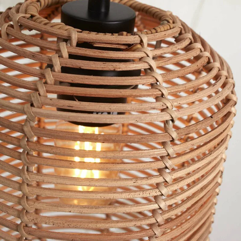 Tanami hanglamp, 18 x 35 cm, naturel van GOOD&MOJO in Naturel, Zwart – productfoto 3 van 5