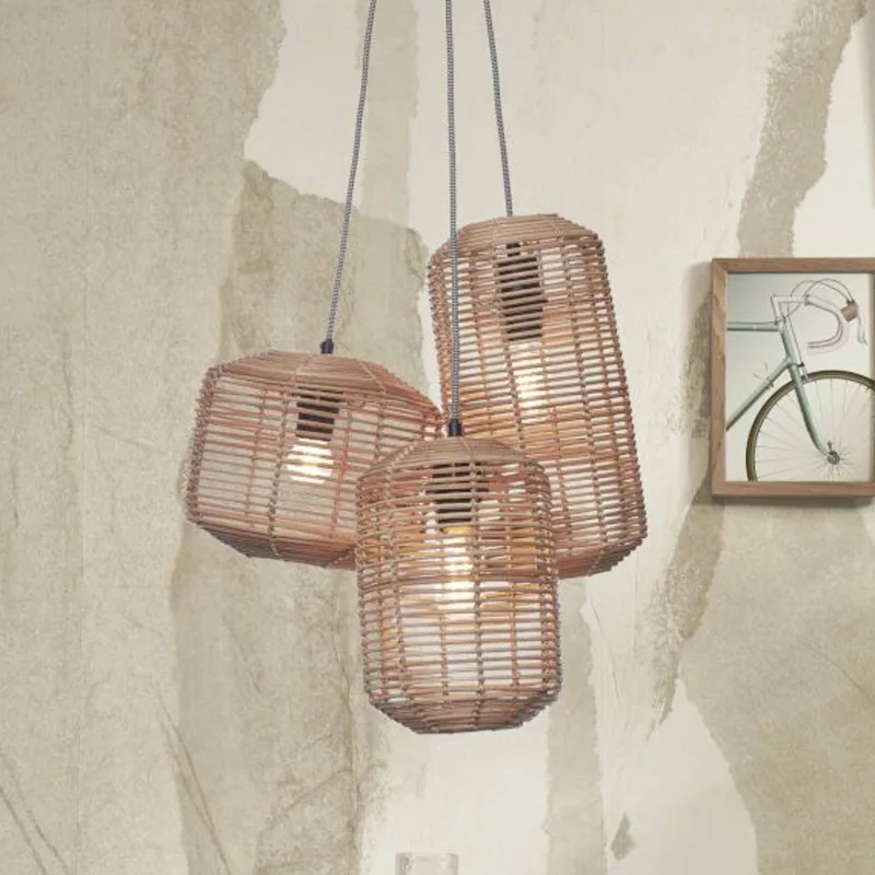 Tanami hanglamp met 3-lamps, naturel van GOOD&MOJO in Naturel, Zwart – productfoto 1 van 5