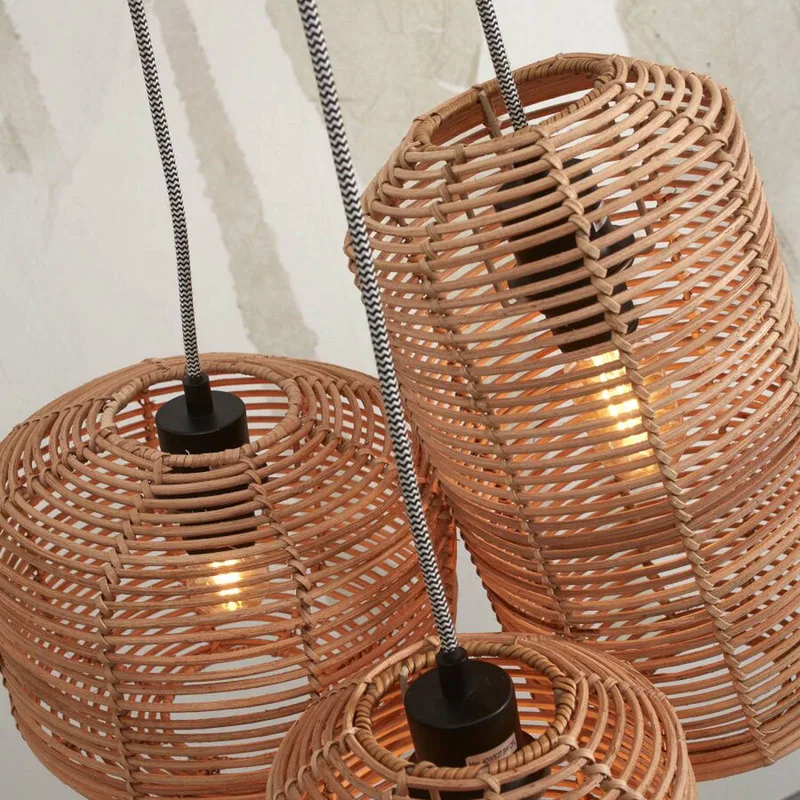 Tanami hanglamp met 3-lamps, naturel van GOOD&MOJO in Naturel, Zwart – productfoto 4 van 5