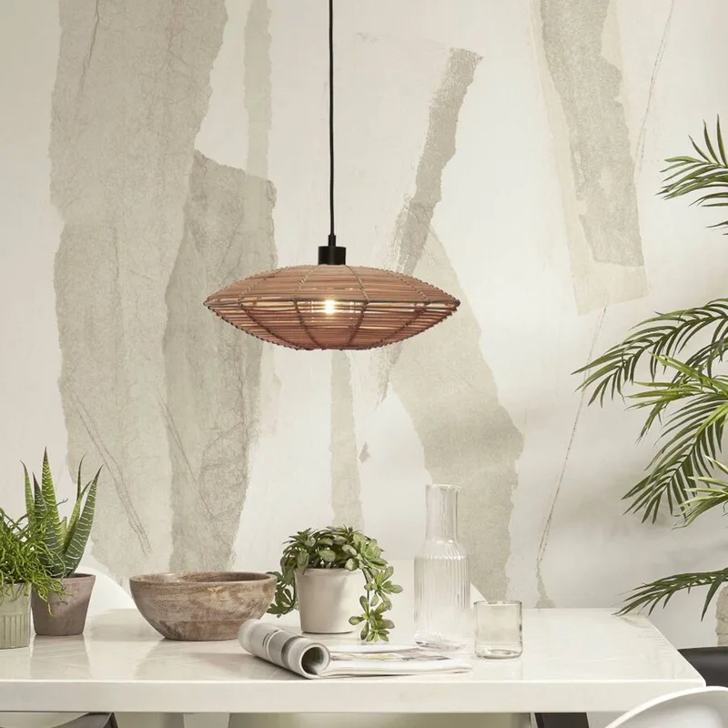 Tanami hanglamp, naturel, Ø 40 cm by GOOD&MOJO in Natural, Black – product photo 1 of 5