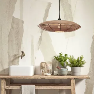 Tanami hanglamp, naturel, Ø 55 cm van GOOD&MOJO in Naturel, Zwart – productfoto 2 van 5