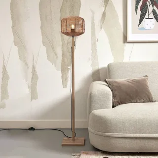 Tanami vloerlamp, kap 25 x 20 cm, naturel de GOOD&MOJO en Naturel – photo du produit 1 sur 5