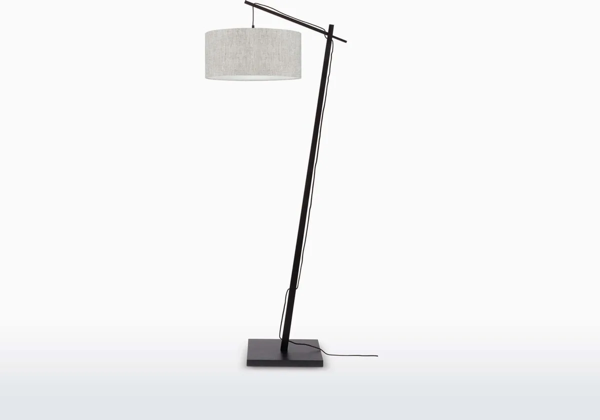 Vloerlamp Andes - Zwart/Naturel - 72x47x176cm - Scandinavisch,Bohemian - Staande lampen voor Woonkamer - Slaapkamer von Good&Mojo in Braun – Produktfoto