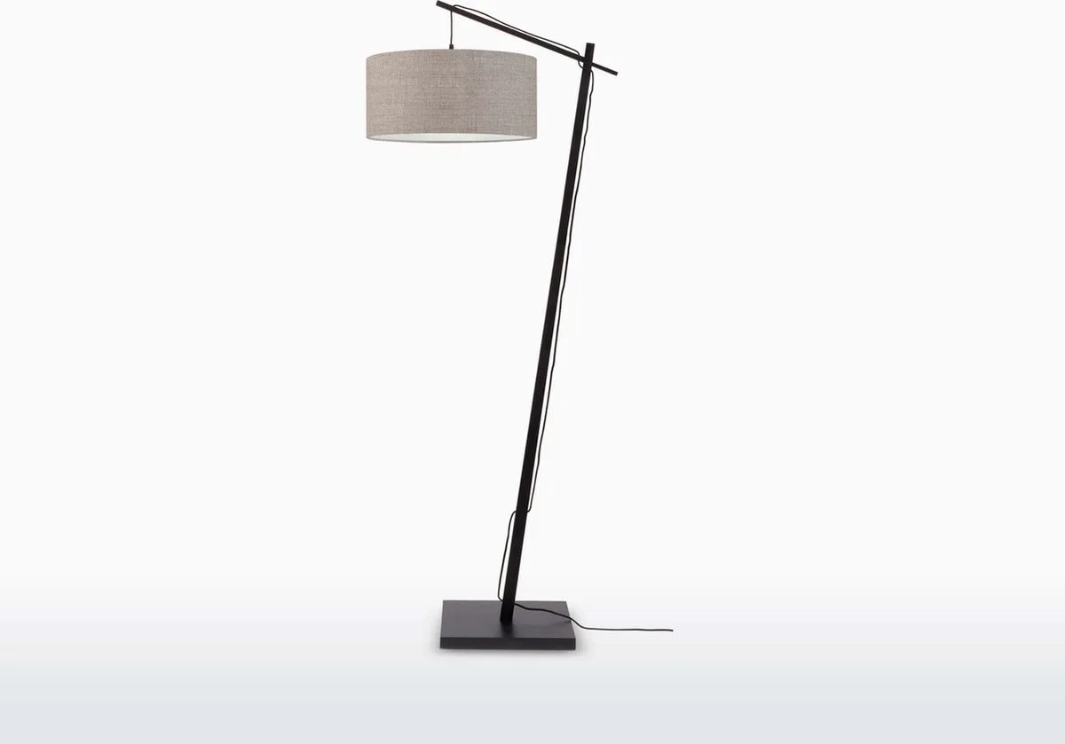 Vloerlamp Andes - Zwart/Taupe - 72x47x176cm - Scandinavisch,Bohemian - Staande lampen voor Woonkamer - Slaapkamer von Good&Mojo in Taupe – Produktfoto