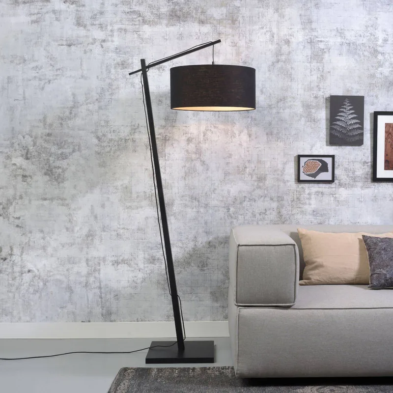 vloerlamp Andes, zwart/zwart fra GOOD&MOJO i Sort – produktbillede