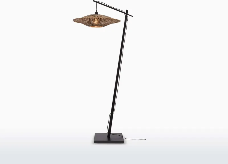 Vloerlamp Bali - 80x60x176cm - Scandinavisch,Bohemian - Staande lampen voor Woonkamer - Slaapkamer von GOOD&MOJO in Schwarz – Produktfoto