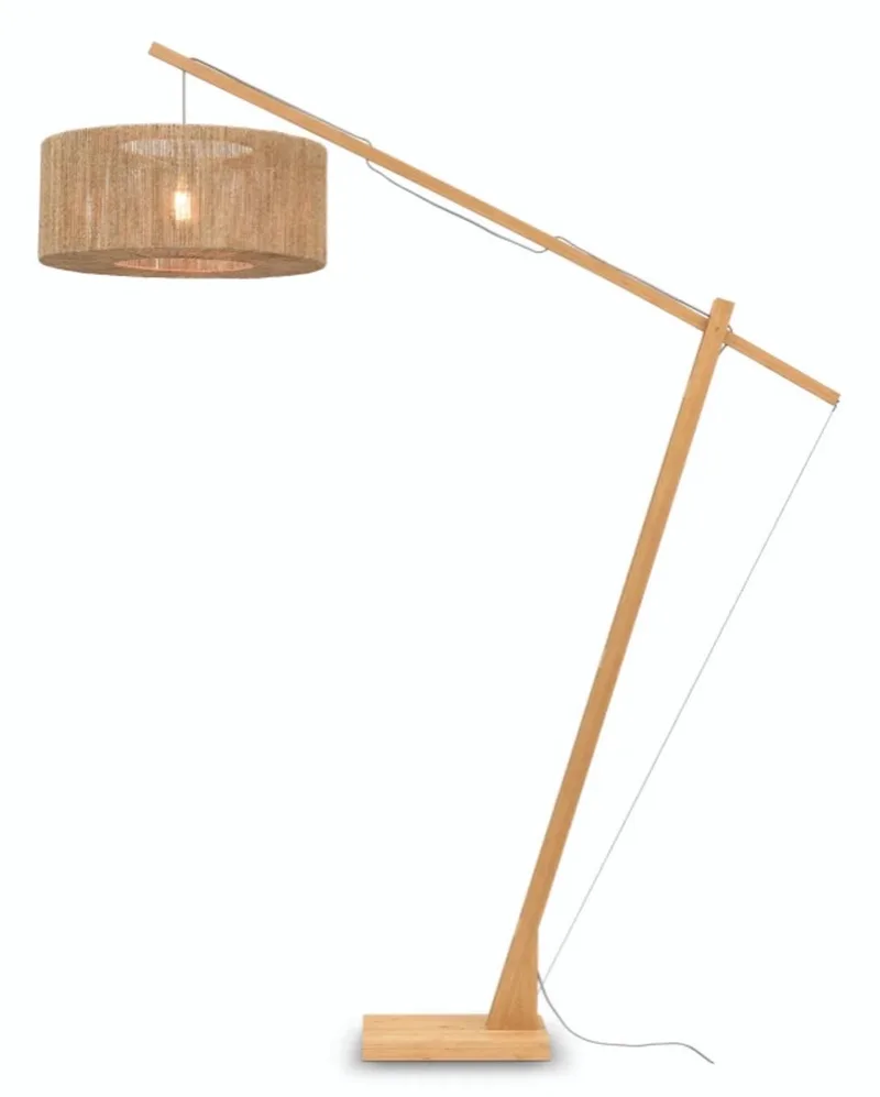 Vloerlamp Iguazu - Bamboe/Jute - 175x60x207cm - Scandinavisch,Bohemian - Staande lampen voor Woonkamer - Slaapkamer by GOOD&MOJO in Brown – product photo