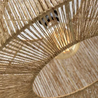 vloerlamp Iguazu, naturel/zwart, Ø 50 cm, cilinder by GOOD&MOJO in Natural, Black – product photo 2 of 5
