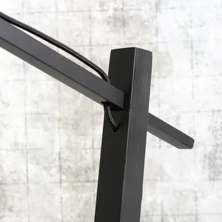 vloerlamp Iguazu, naturel/zwart, Ø 50 cm, cilinder by GOOD&MOJO in Natural, Black – product photo 5 of 5