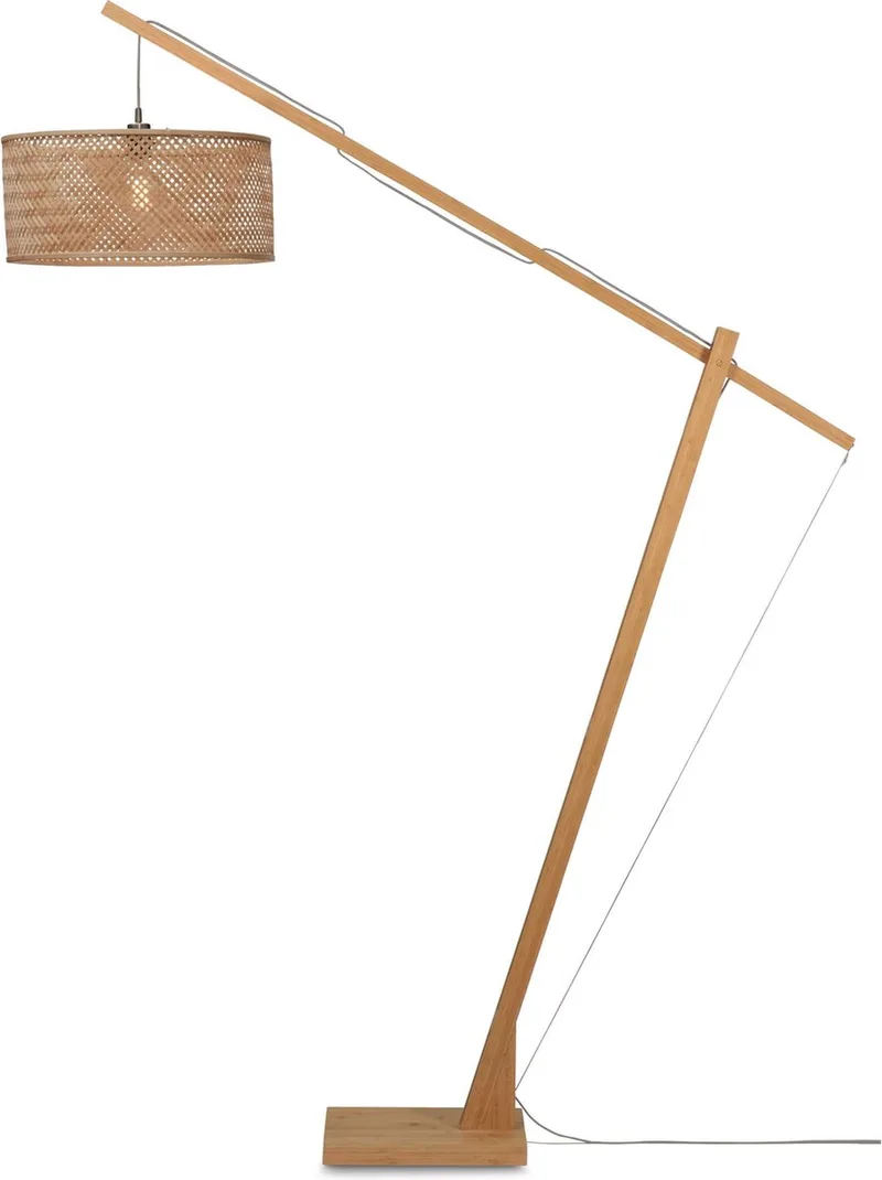 Vloerlamp Java - Bamboe - 175x50x207cm - Modern - Staande lampen voor Woonkamer - Slaapkamer från GOOD&MOJO i Brun – produktbild