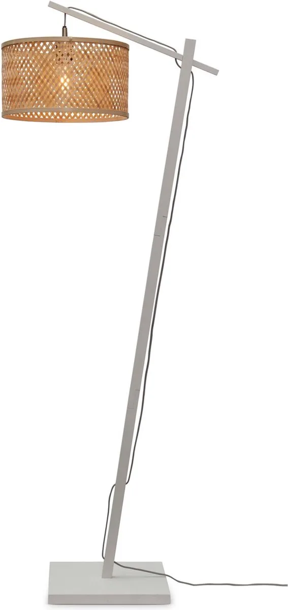Vloerlamp Java - Bamboe Wit/Naturel - 58x32x150cm - Modern - Staande lampen voor Woonkamer - Slaapkamer by GOOD&MOJO in Brown – product photo