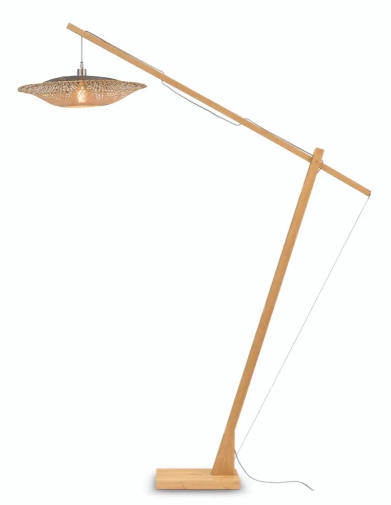 Vloerlamp Kalimantan - Bamboe - 175x60x207cm - Scandinavisch,Bohemian - Staande lampen voor Woonkamer - Slaapkamer från GOOD&MOJO i Brun – produktbild