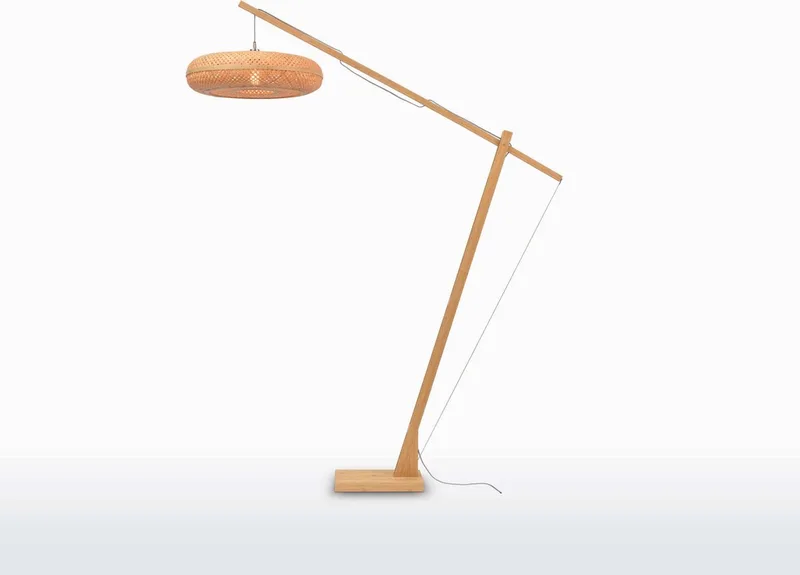 Vloerlamp Palawan - Bamboe - 175x60x207cm - Scandinavisch,Bohemian - Staande lampen voor Woonkamer - Slaapkamer från GOOD&MOJO i Brun – produktbild