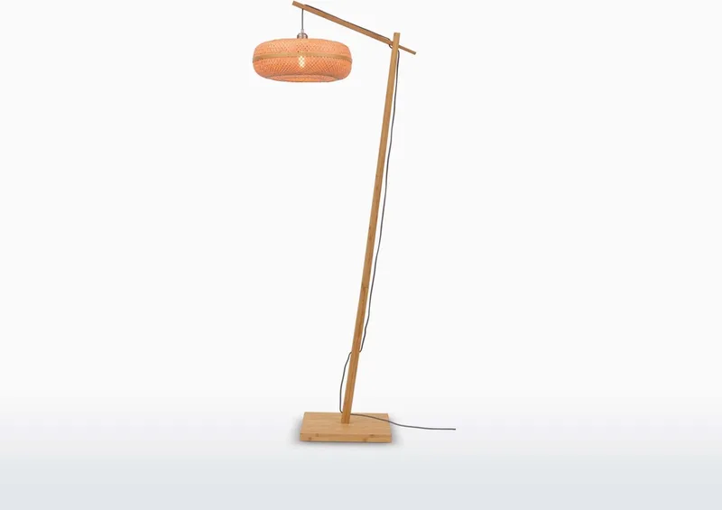 Vloerlamp Palawan - Bamboe - 68x40x176cm - Scandinavisch,Bohemian - Staande lampen voor Woonkamer - Slaapkamer von GOOD&MOJO in Braun – Produktfoto