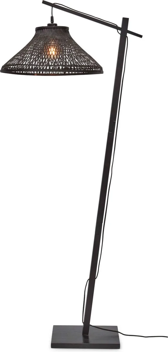 Vloerlamp Tahiti - Bamboe - 65x45x150cm - Modern - Staande lampen voor Woonkamer - Slaapkamer van GOOD&MOJO in Zwart – productfoto