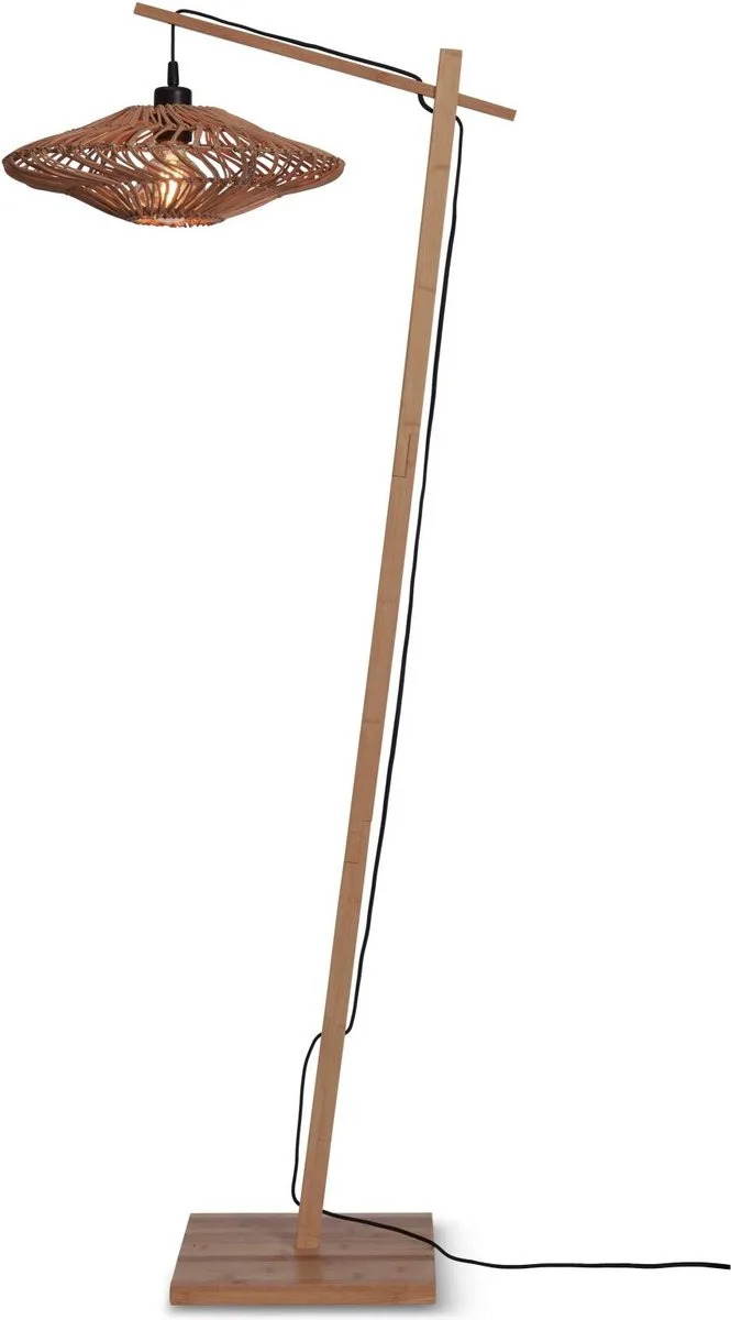 Vloerlamp Zanzibar - Bamboe - 63x40x150cm - Modern - Staande lampen voor Woonkamer - Slaapkamer by GOOD&MOJO in Brown – product photo