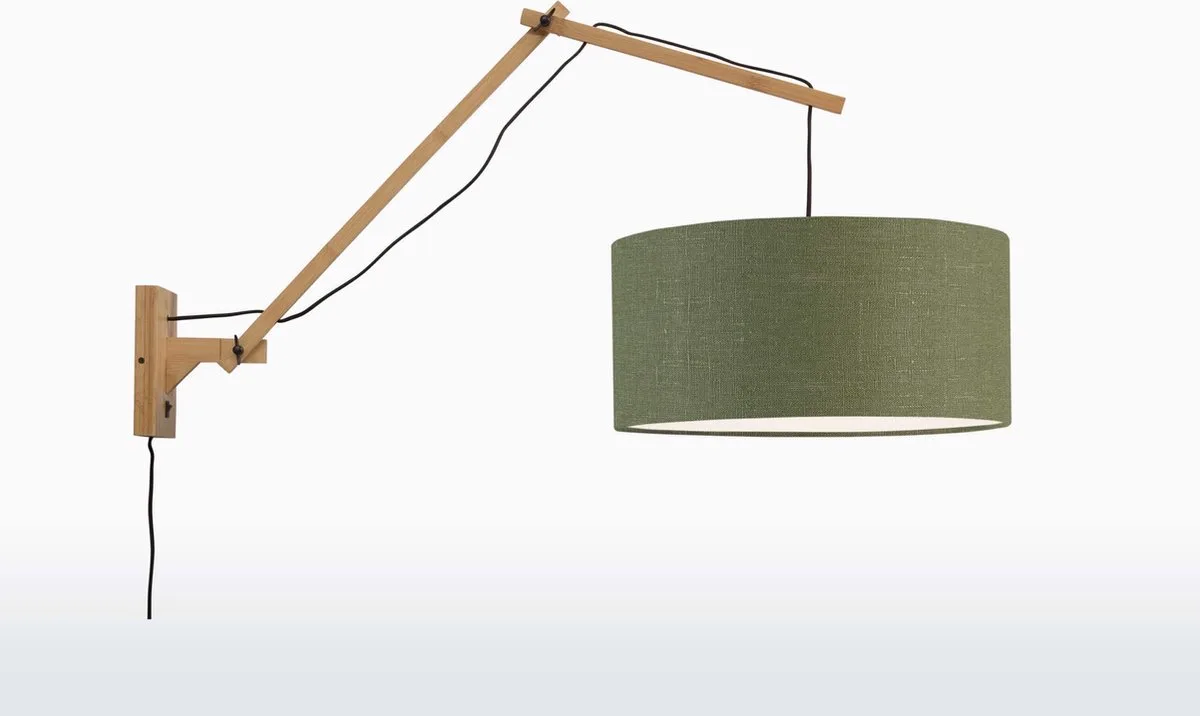 Wandlamp Andes - Bamboe/Groen - 95x47x55cm - Binnen Scandinavisch,Bohemian fra Good&Mojo i Brun – produktbillede