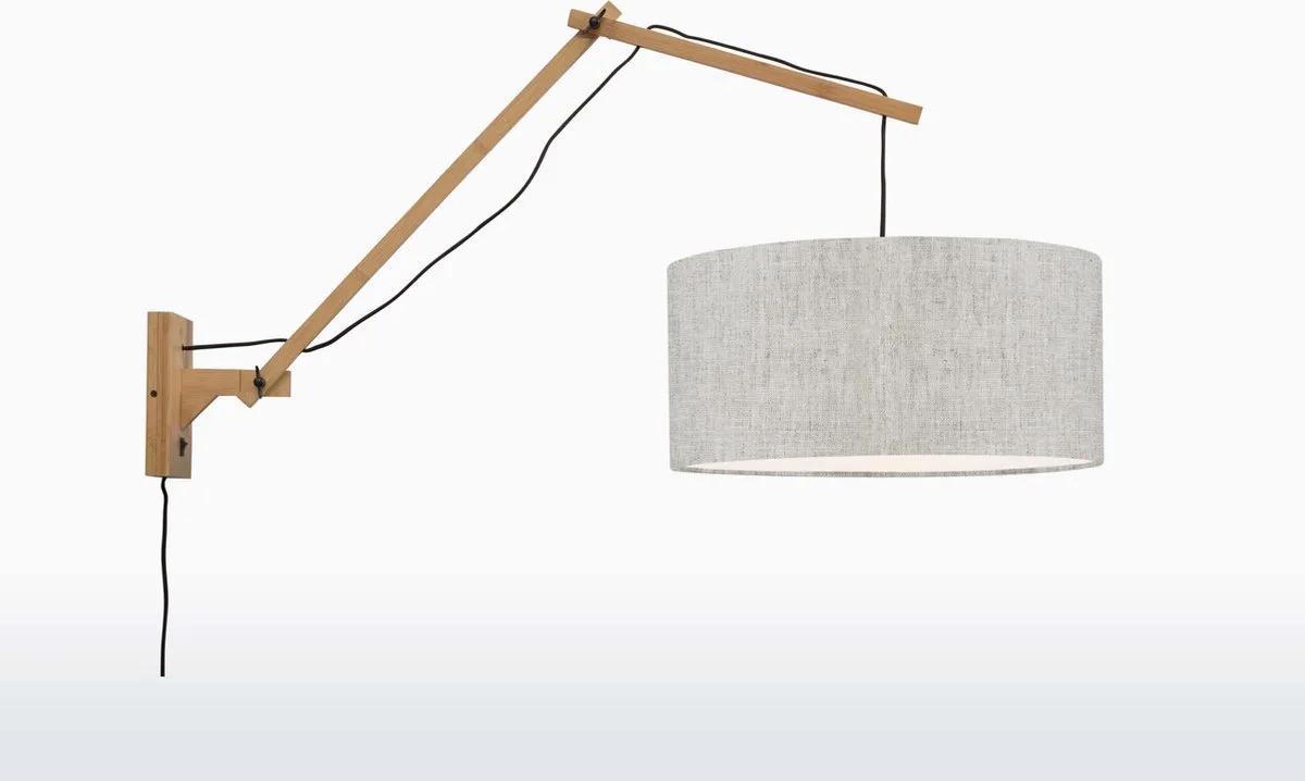 Wandlamp Andes - Bamboe/Naturel - 95x47x55cm - Binnen Scandinavisch,Bohemian fra Good&Mojo i Brun – produktbillede