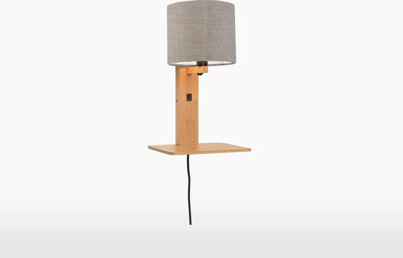 Wandlamp Andes - Bamboe/Taupe - 19x24x36cm - Binnen Scandinavisch,Bohemian von GOOD&MOJO in Braun – Produktfoto