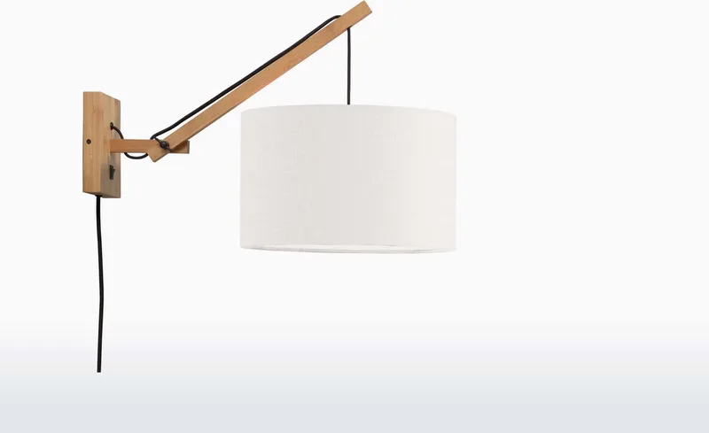 Wandlamp Andes - Bamboe/Wit - 50x32x45cm - Binnen Scandinavisch,Bohemian de GOOD&MOJO en Marron – photo du produit