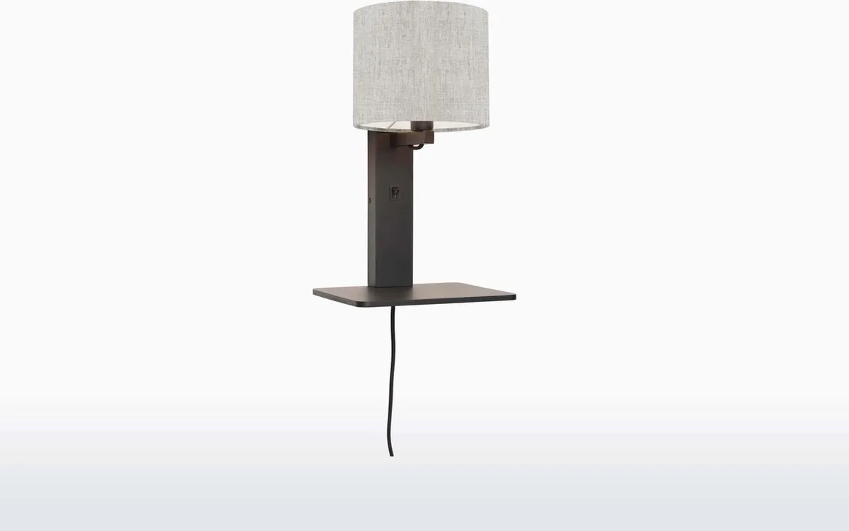 Wandlamp Andes - Bamboe Zwart/Naturel - 19x24x36cm - Binnen Scandinavisch,Bohemian van Good&Mojo in Zwart – productfoto