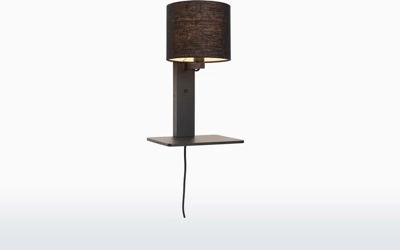 Wandlamp Andes - Bamboe Zwart/Zwart - 19x24x36cm - Binnen Scandinavisch,Bohemian by GOOD&MOJO in Black – product photo