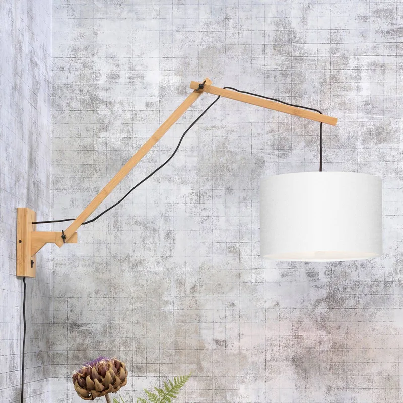 wandlamp Andes, Ø 32 cm, wit, verstelbaar by GOOD&MOJO in Natural, White – product photo 1 of 5