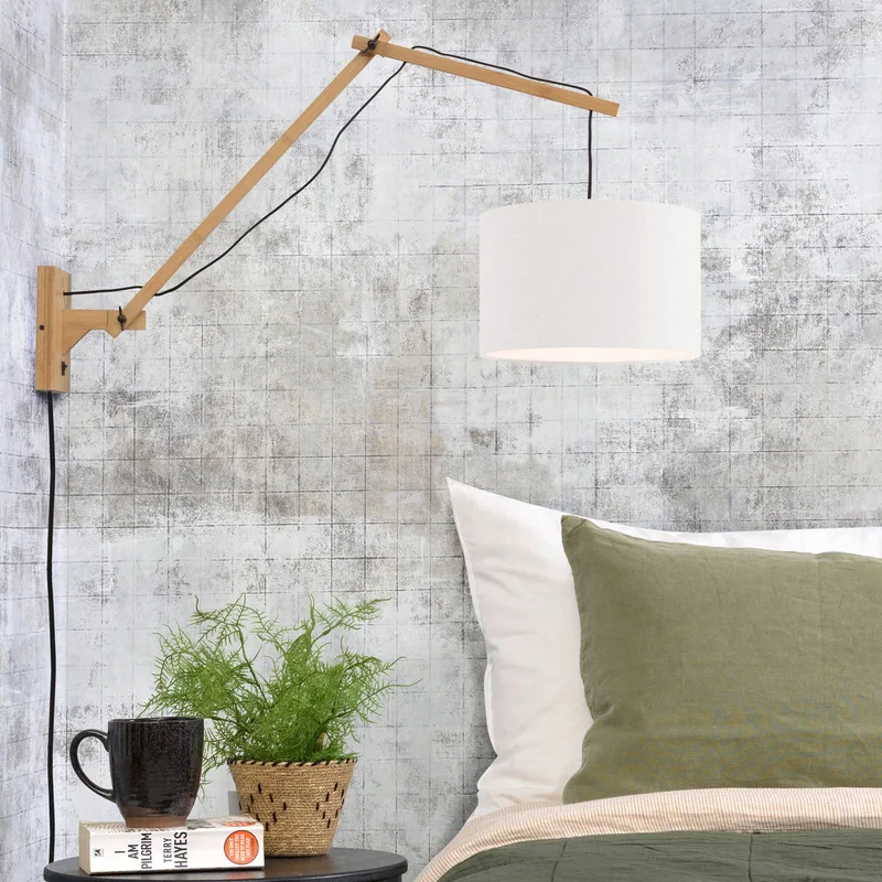 wandlamp Andes, Ø 32 cm, wit, verstelbaar by GOOD&MOJO in Natural, White – product photo 3 of 5