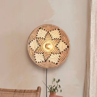 wandlamp Andros, naturel/wit, stekker, Ø 45 cm by GOOD&MOJO in Natuurkleurig, White – product photo 1 of 5
