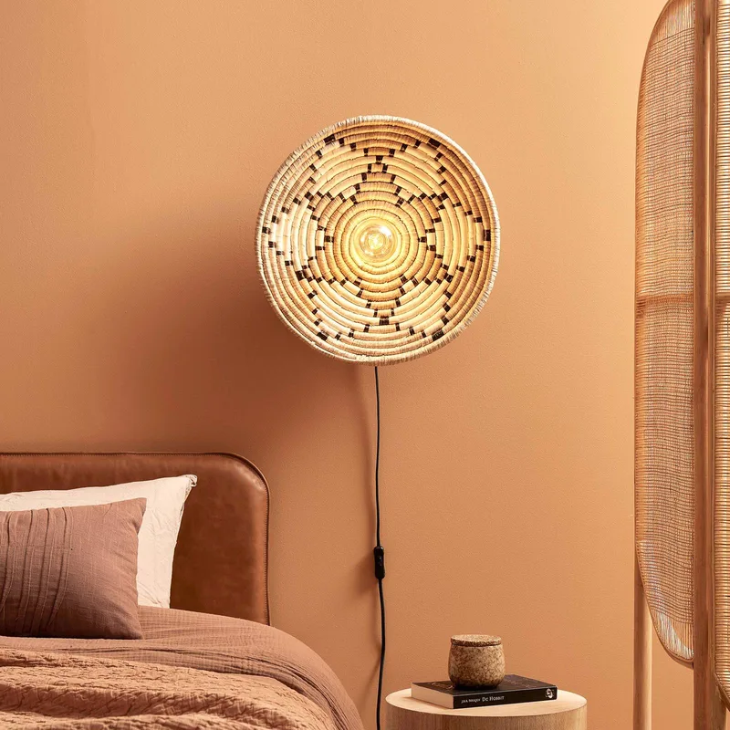 wandlamp Andros, naturel/wit, stekker, Ø 45 cm by GOOD&MOJO in Natuurkleurig, White – product photo 3 of 5