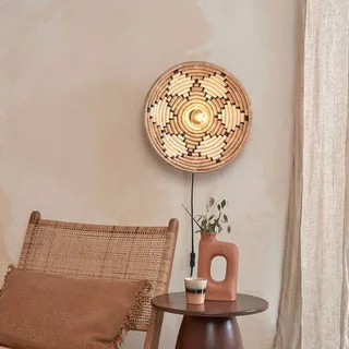 wandlamp Andros, naturel/wit, stekker, Ø 45 cm by GOOD&MOJO in Natuurkleurig, White – product photo 2 of 5