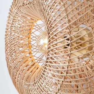 wandlamp Arizona, naturel, Ø 50 cm, bamboe stekker van GOOD&MOJO in Natuurlijk bamboe – productfoto 4 van 5