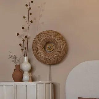 wandlamp Arizona, naturel, Ø 50 cm, bamboe stekker van GOOD&MOJO in Natuurlijk bamboe – productfoto 2 van 5