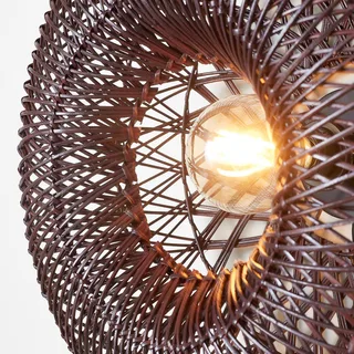wandlamp Arizona, rood, Ø 50 cm, bamboe, stekker van GOOD&MOJO in Bordeauxrood – productfoto 4 van 5