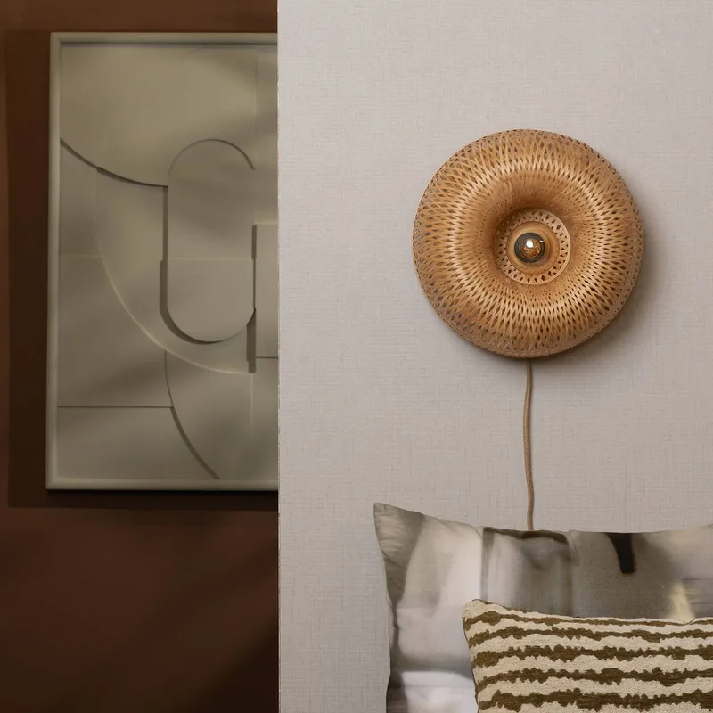 wandlamp Barbados, naturel Ø 35 cm Bamboe stekker by GOOD&MOJO in Natuurlijk bamboe – product photo 3 of 5